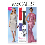 Patron mccall's 7047a5 robes de soire et de cocktail pour femme 34 - 42 - mccall's - mondial tissus