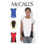Patron mccall's 7093e5 hauts et tunique unis ou bicolores 42 - 50 - femme - mccall's - mondial tissus ...