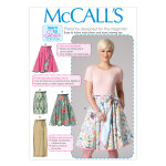 Patron mccall's 7129f5 patron de jupes portefeuilles 44 au 52 - femme - mccall's - mondial tissus