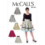 Patron mccall's 7197a5 patron de jupes trapzes - femme 34 - 42 - mccall's - mondial tissus