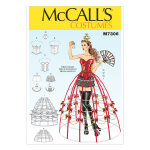 Patron mccall's 7306a5 patron de costumes style moulin rouge 34 - 42 - mccall's - mondial tissus