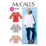 Patron mccall's 7325zz patron de tops et tuniques froncs - femme 44 - 54 - mccall's - mondial tissus ...