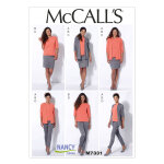 Patron mccall's 7331a5 patron de veste, tee - shirt, jupe crayon et leggings pour femmes34 - 42 - mccall's ...