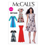 Patron mccall's 7349a5 patron de robes princesses - femme 34 - 42 - mccall's - mondial tissus