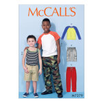 Patron mccall's 7379cce hauts  manches raglan, dbardeur, short cargo et pantalon pour enfants 3  6 ...