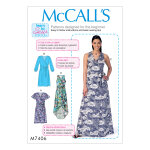 Patron mccall's 7406e5 robe portefeuille au corsage en biais cache - c ur - femme 42 - 50 - mccall's ...