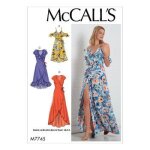 Patron mccall's m7745e5 robe femme 42 - 50 - mccall's - mondial tissus