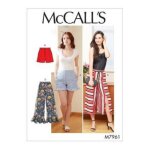 Patron mccall's m7961a5 short, pantalon femme 34 - 42 - mccall's - mondial tissus