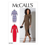 Patron mccall's 7999a robe pull moulante col roul pour tissus stretch - du 32 au 50 - mccall's - mondial ...
