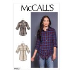 Patron mccall's 8027e5 chemise femme - de 42 - 50 - mccall's - mondial tissus