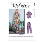 Patron mccall's 8056f5 ensemble nuit pyjama femme irismccalls - de 44 au 52 - mondial tissus