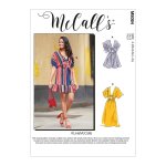 Patron mccall's 8084 robes style kimono  noeud devant du 32 au 50 - mccall's - mondial tissus