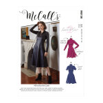 Patron mccall's 8138f5 robe ajust�e, encolure zipp�e du 44 au 52 - mccall's - mondial tissus