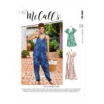 Patron mccall's 8165e5 robe trs ample et salopette du 42 - 50 - mccall's - mondial tissus