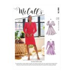 Patron mccall's 8176f5 - robe courte style 80f5 avec manches bouffantes du 44 au 52 - mccall's - mondial ...