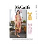 Patron mccall's m8192a5 robe femme 34 - 42 - mccall's - mondial tissus