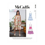 Patron mccall's 8193f5 - robe  bretelles avec volants du 44 au 52 - mccall's - mondial tissus