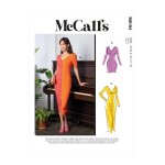 Patron mccall's 8194f5 - robe dcollet v, boutonne au devant du 44 au 52 - mccall's - mondial tissus ...