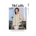 Patron mccall's 8210a5 - veste droite avec paules tombantes femme du 34 au 42 - mondial tissus