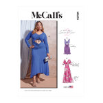 Patron mccall's 8253kk - robe en tricot du 54 au 60 fr - mccall's - mondial tissus