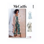 Patron mccall's 8261zz - barboteuse, combinaison & robe avec ceinture - charpe du 44 - 54 - mccall's ...