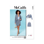 Patron mccall's 8370f5 - veste avec taiveste avec tailles de bonnet a / b, c, d et jupe du 44 au 52 - ...