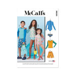 Patron mccall's 8395cce - maillot de bain, haut, short enfant de 3  6 ans - mccall's - mondial tissus ...