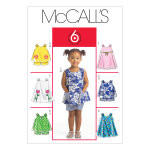 Patron mccall's m5416ccb top, robe, short bb, 1 mois  3 ans - mccall's - mondial tissus