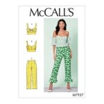 Patron mccall's m7937e5 top, pantalon femme 42 - 50 - mccall's - mondial tissus