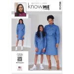 Patron me2133k5 robe pour enfant de 128  152 cm - know me - know me - mondial tissus