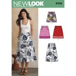 Patron new look 6106 - jupe femme - newlook - mondial tissus