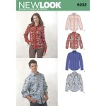 Patron new look 6232 - chemise mixte - newlook - mondial tissus