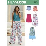 Patron new look 6271 - jupe short et pantalon - mondial tissus