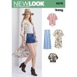 Patron new look 6378 - gilet femme e - newlook - mondial tissus
