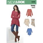 Patron new look 6415 - tunique femme - newlook - mondial tissus