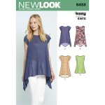 Patron new look 6453 - tunique femme - newlook - mondial tissus