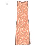 Patron new look 6458 - robe tee shirt pantalon jupe femme - mondial tissus