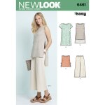 Patron new look 6461 - tunique et pantalon femme - newlook - mondial tissus