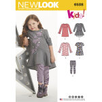 Patron new look 6538 - ensemble pour fillette - mondial tissus