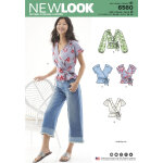 Patron new look 6560 - chemise  nouer - newlook - mondial tissus
