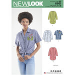 Patron new look 6561 - chemise boutonne - newlook - mondial tissus