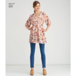 Patron new look 6575 - tunique col v - newlook - mondial tissus
