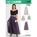Patron new look 6580 - jupe femme - newlook - mondial tissus