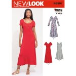 Patron new look 6597 - robe longue col rond - newlook - mondial tissus