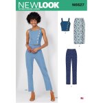 Patron new look 6627 - ensemble jupe legging haut - newlook - mondial tissus