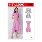 Patron new look 6655 robe 34  46 - newlook - mondial tissus