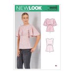 Patron new look 6656 haut femme 38  50 - newlook - mondial tissus