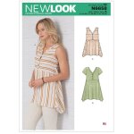 Patron new look 6658 top / blouse 38 � 50 - newlook - mondial tissus