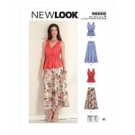 Patron new look 6668 haut et jupe 36 - 48 - newlook - mondial tissus