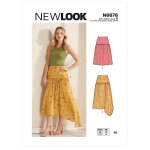 Patron new look 6676 jupe mi - longue 36 - 48 - newlook - mondial tissus